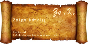 Zsiga Károly névjegykártya